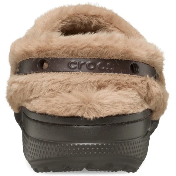 CROCS Classic Unfurgettable Fuzzy Cozy Clog Tan NEW w Tag Women’s Sz 9 Mens Sz 7 - Picture 4 of 10
